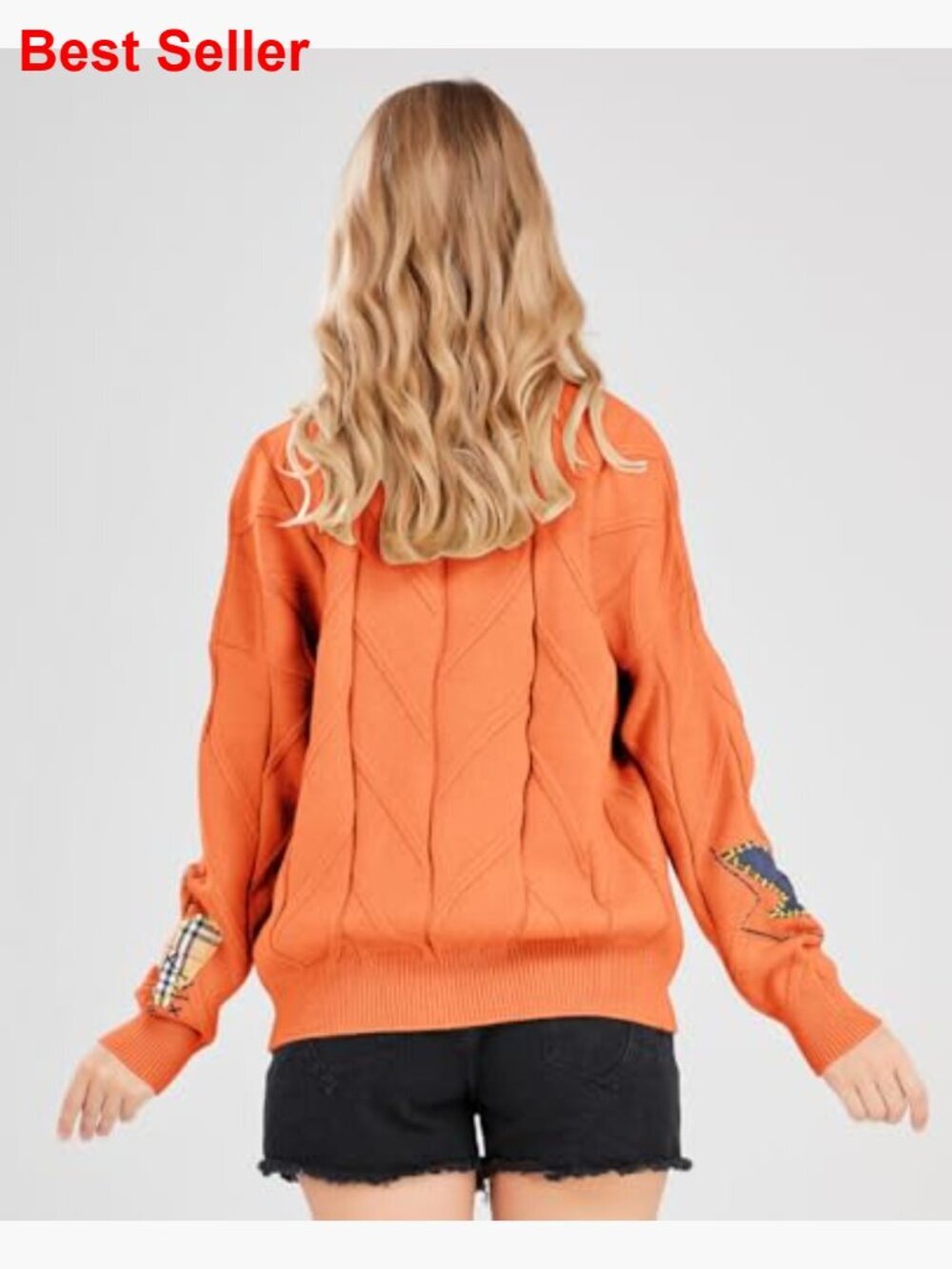 Wool Blend Cable Knit Cardigan V-Neck Open Front Button Down - Picture 3 of 7